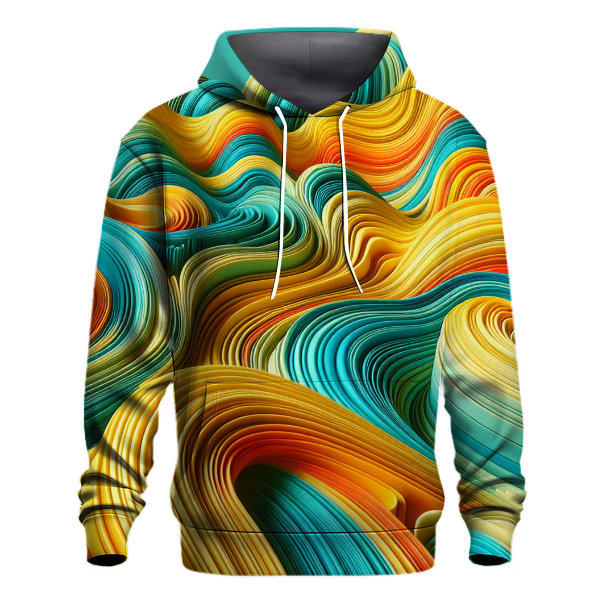 Retro Sunshine Waves Hoodie