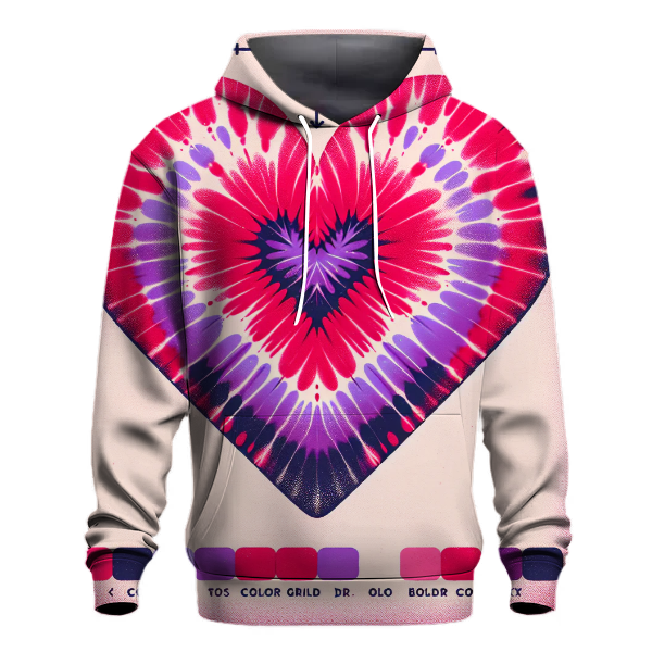 Vibrant Tie-Dye Heart Hoodie