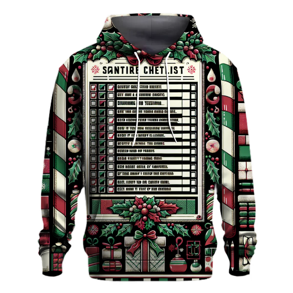 Santa's List Checkered Hoodie