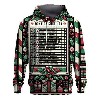 Santa's List Checkered Hoodie