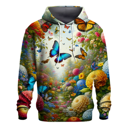 Whimsical Garden Butterflies Hoodie