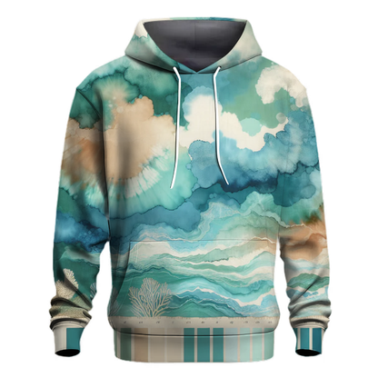 Vivid Ocean Mist Tie-Dye Hoodie