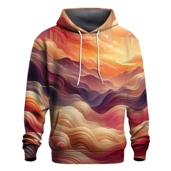 Retro Sunset Tie-dye Design Hoodie