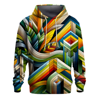 Vibrant Geometric Jungle Hoodie