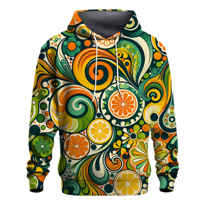 Vintage Citrus Splash Hoodie