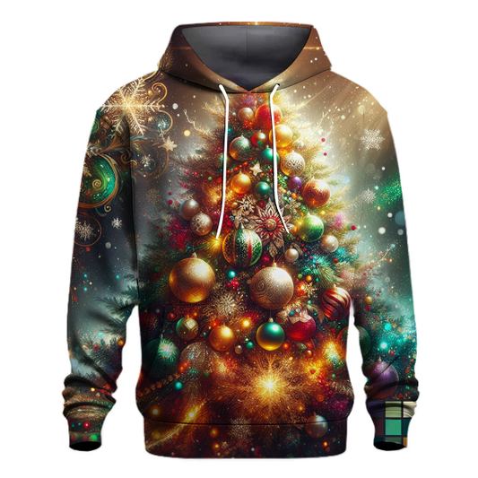 Sparkling Christmas Tree Design Hoodie