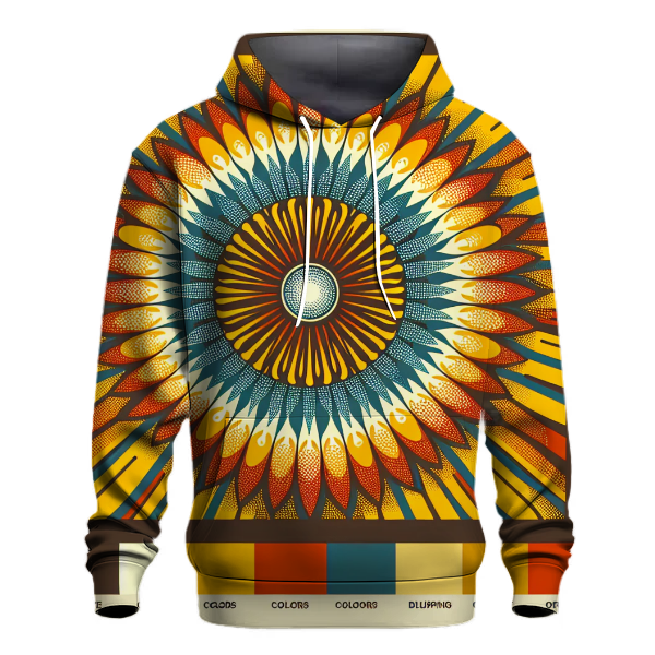 Vivid Sunburst Pattern Hoodie