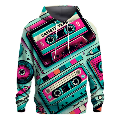 Vibrant Retro Tapes Hoodie