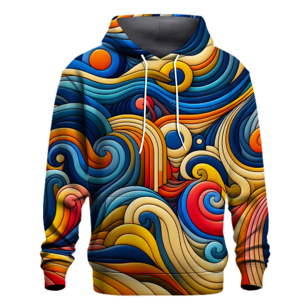 Wave Pattern Hoodie