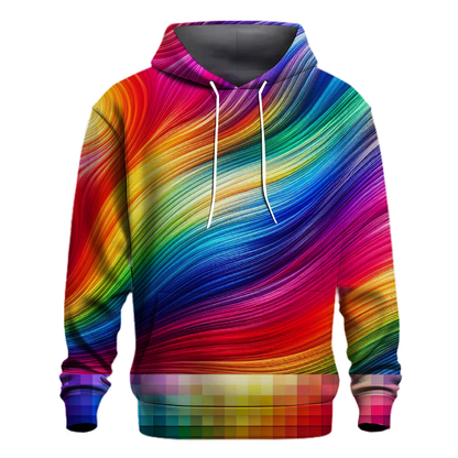 Vivid Rainbow Cascade Hoodie