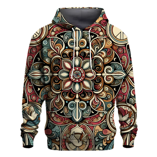 Vintage Peace Mandalas Hoodie