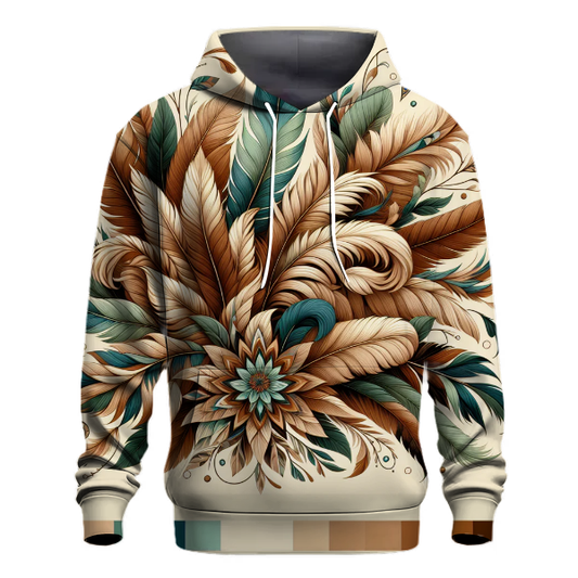 70s Boho Feather Dreams Hoodie