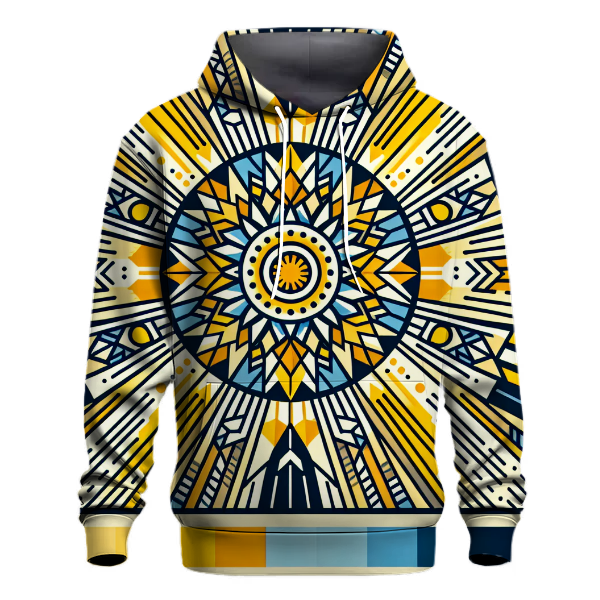 Vibrant Geometric Sunshine Hoodie