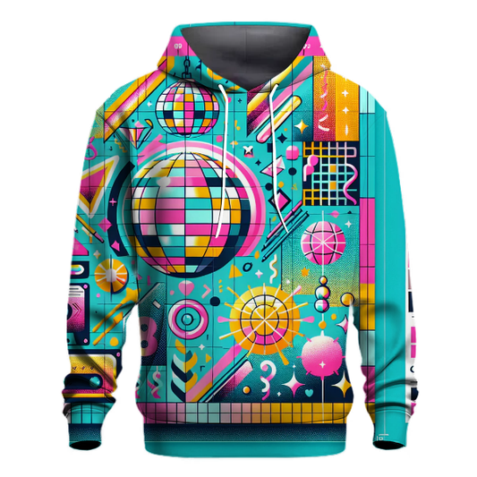 Vibrant 80s Party Hoodie