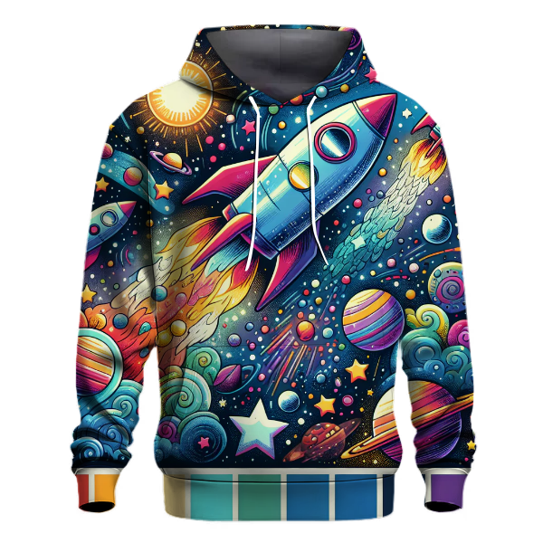 Whimsical Space Adventure Hoodie