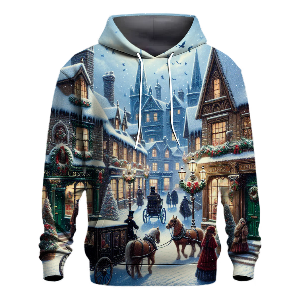 Victorian Christmas Street Hoodie