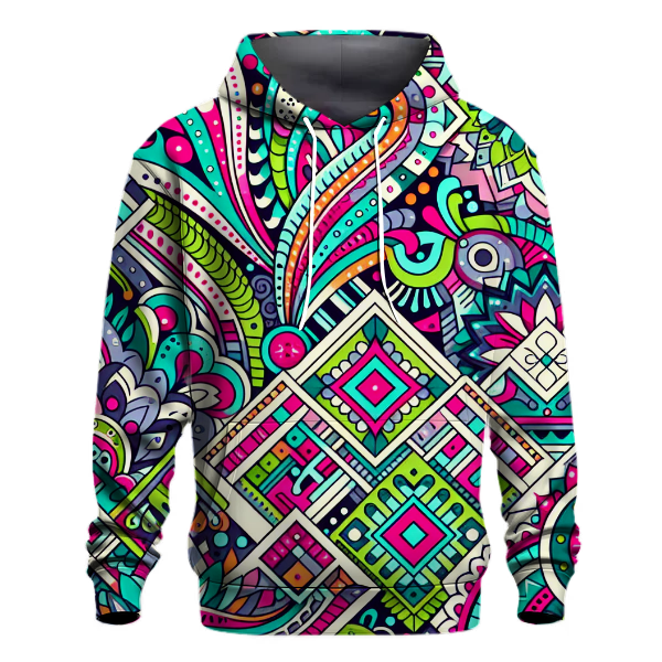 Vibrant Paisley Groove Hoodie