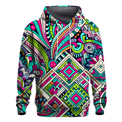 Vibrant Paisley Groove Hoodie