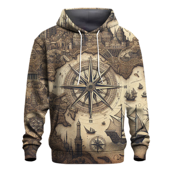 Vintage Adventure Maps Hoodie