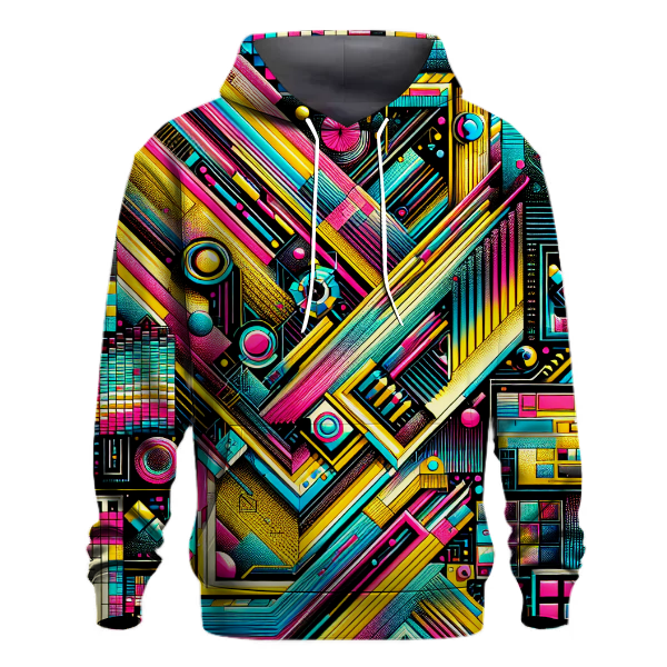 Abstract Retro Grids Hoodie