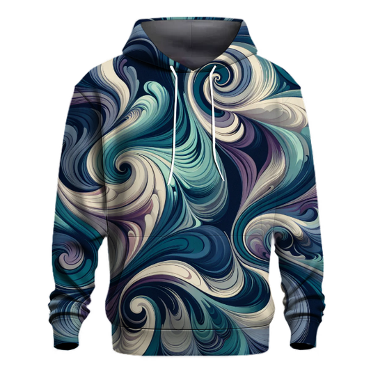 Abstract Waves Tie-Dye Hoodie