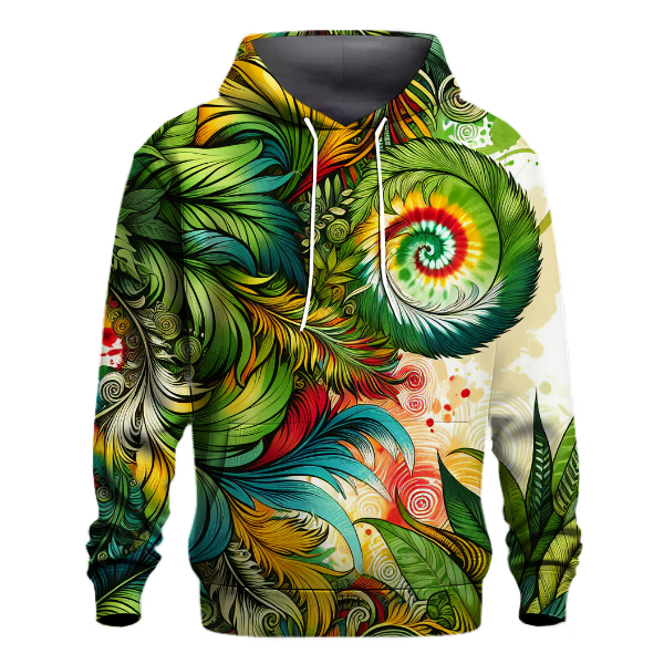 Tropical Rainforest Tie-Dye Hoodie