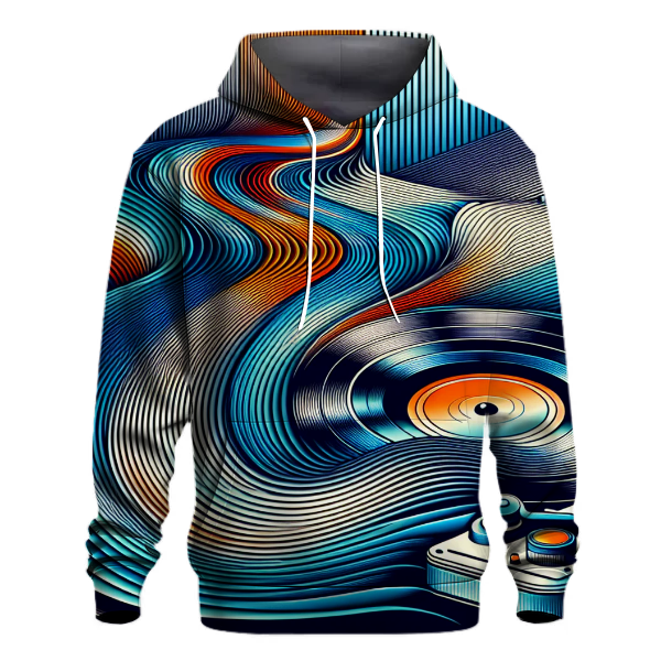 Vibrant Vinyl Waves Hoodie