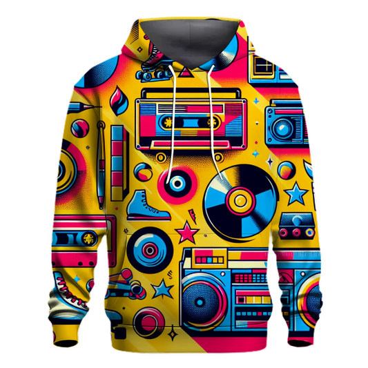 Vibrant 80s Icons Hoodie