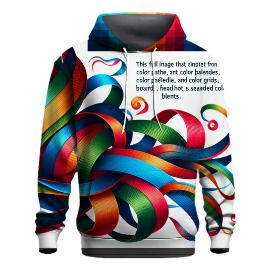 Vivid Rainbow Ribbons Hoodie