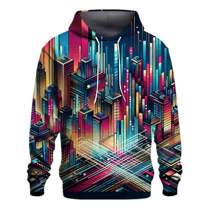 Techno Cityscape Design Hoodie