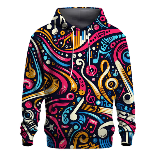 Vibrant Music Icons Hoodie