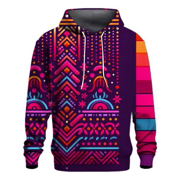 Vibrant Festival Lights Hoodie