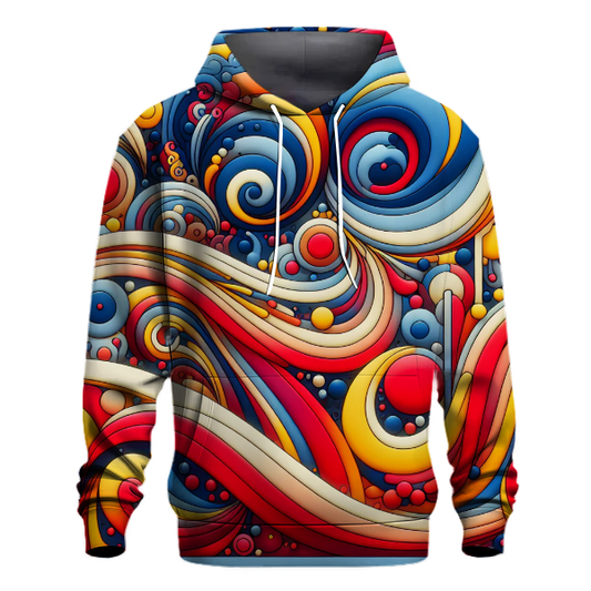 Whimsical Rainbow Swirls Hoodie