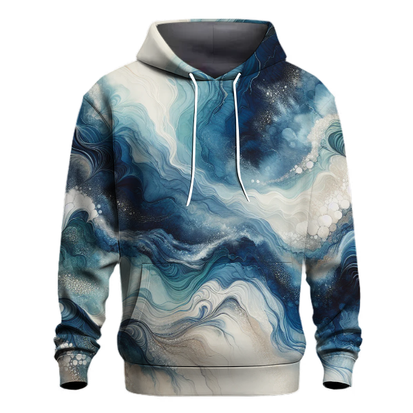 Sapphire Ocean Waves Hoodie