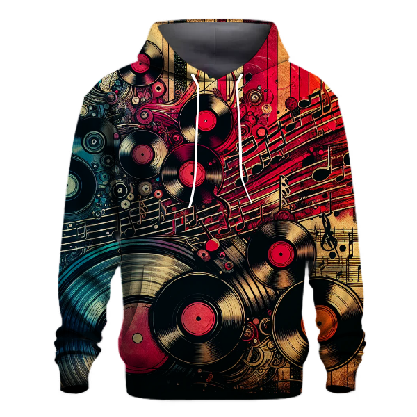 Vintage Vinyl Collage Hoodie