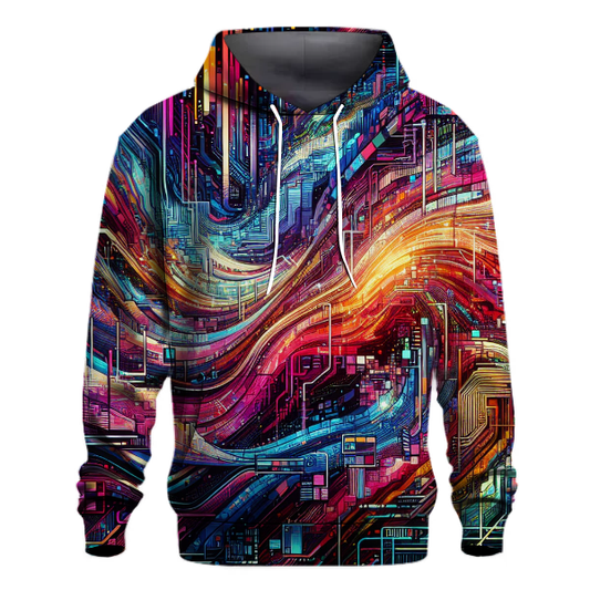 Techno Glitch Storm Hoodie