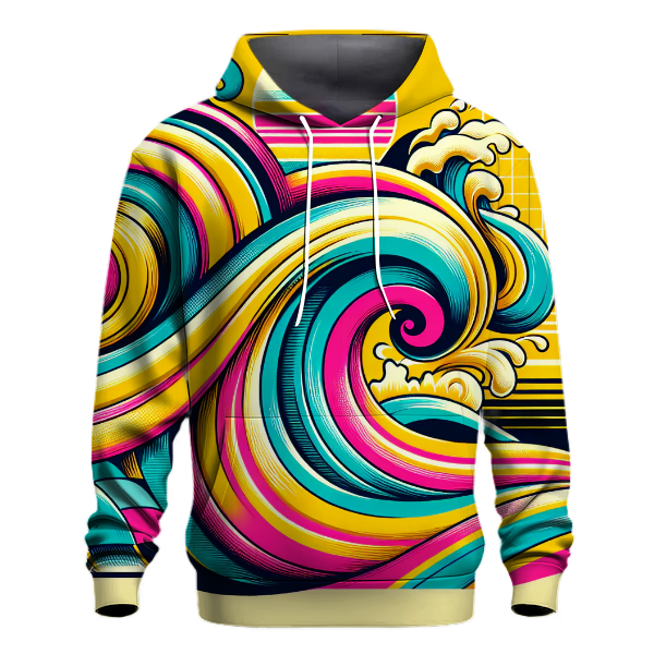 Vibrant Retro Waves Hoodie