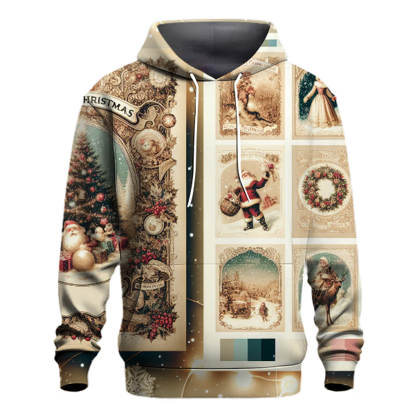 Vintage Christmas Card Collection Hoodie