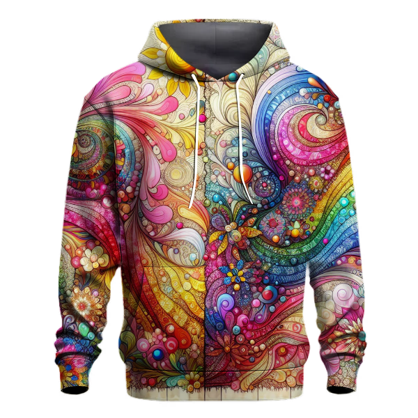 Whimsical Garden Tie-Dye Hoodie