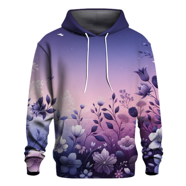 Whimsical Twilight Blossoms Hoodie