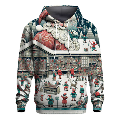 Santa's Workshop Blueprint Hoodie