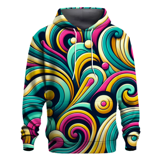 Vivid Abstract Swirls Hoodie