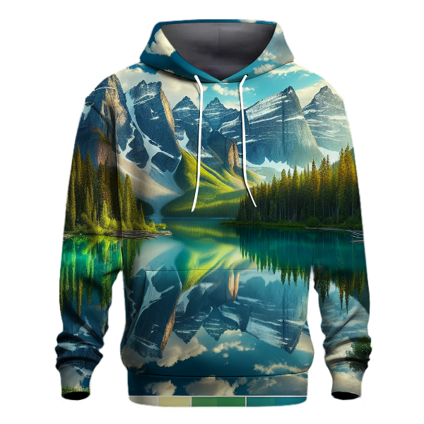 Tranquil Mountain Reflection Hoodie