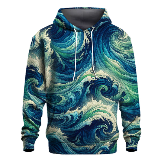 Vivid Ocean Currents Hoodie