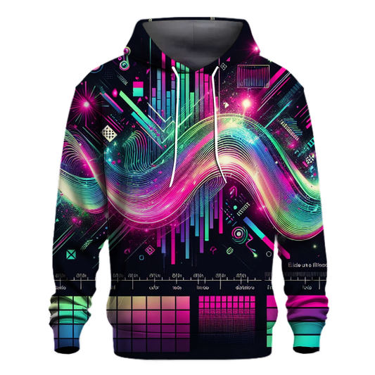 Vibrant Techno Beats Hoodie