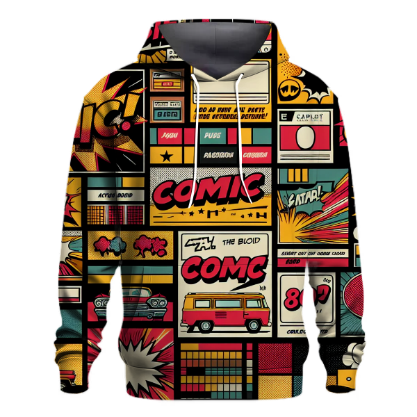 Vintage Comic Panels Hoodie