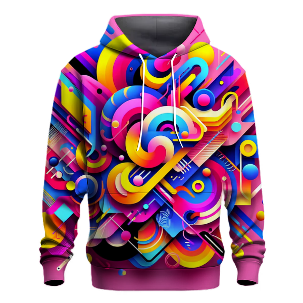 Abstract Retro Artistry Hoodie