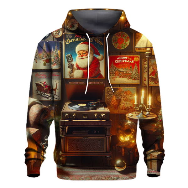 Vintage Christmas Vinyl Hoodie