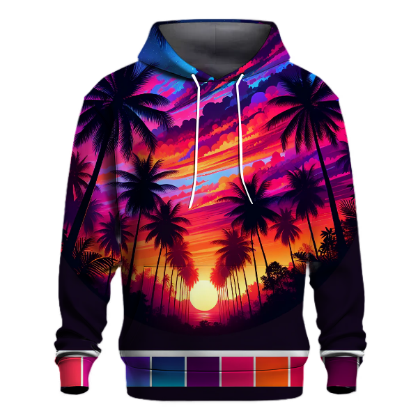 Vibrant Sunset Silhouette Hoodie