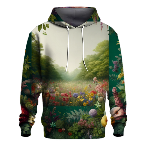 Vivid Floral Symphony Hoodie